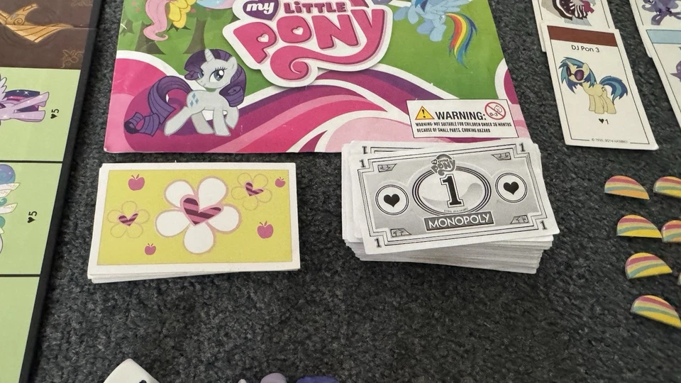 My Little Pony Monopoly Junior. 2014.  Board damaged. Please read description. - Image 4 of 4