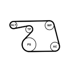 Keilrippenriemensatz 24275573 für Fiat Punto 199 EVO