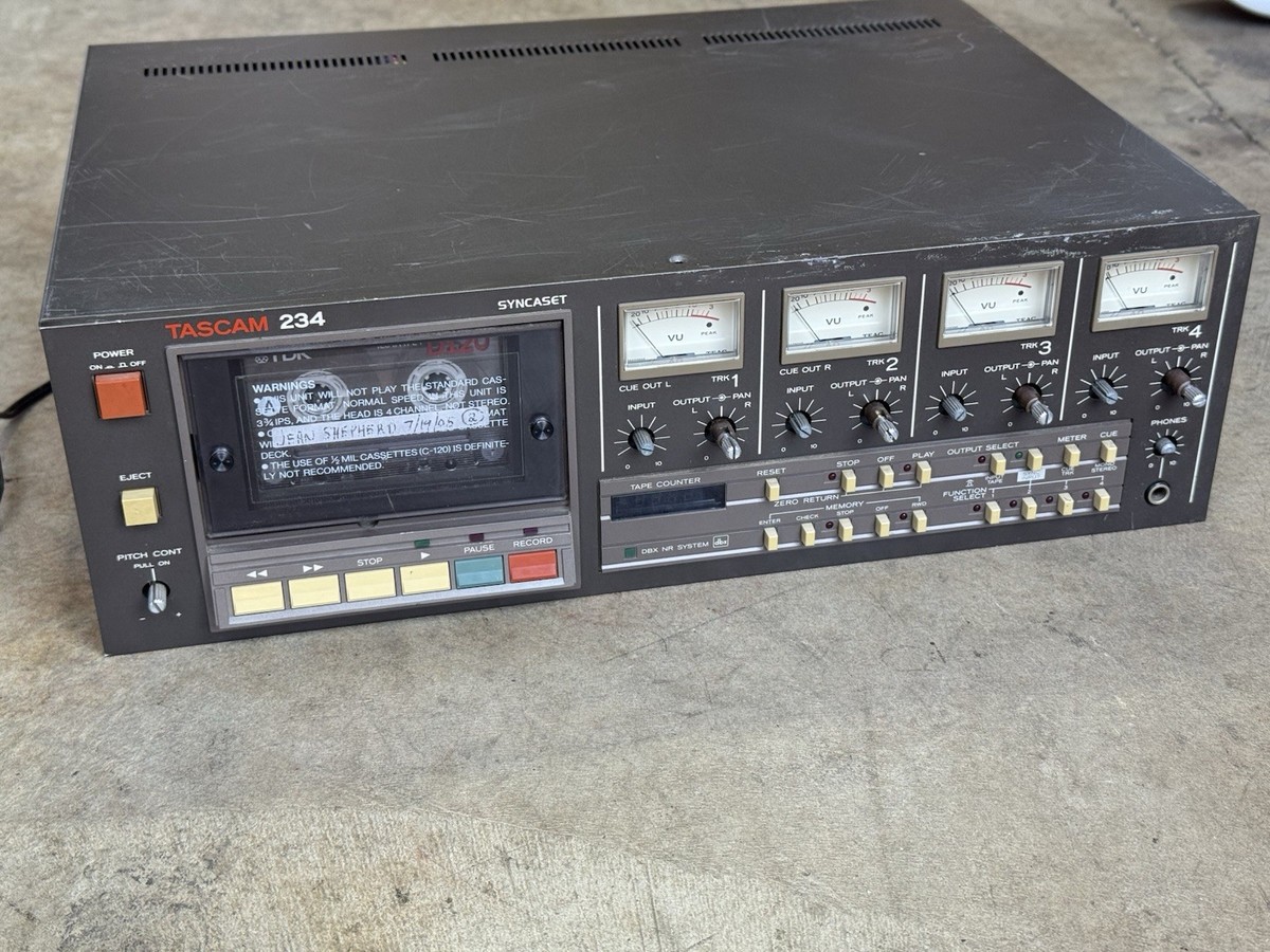 Tascam 234 Syncaset - Double-speed 4 track Cassette Recorder For