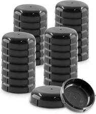 Uenhoy 40 Pcs 1-1/2" Wrought Iron Patio Furniture Feet Caps Black, 40pcs 