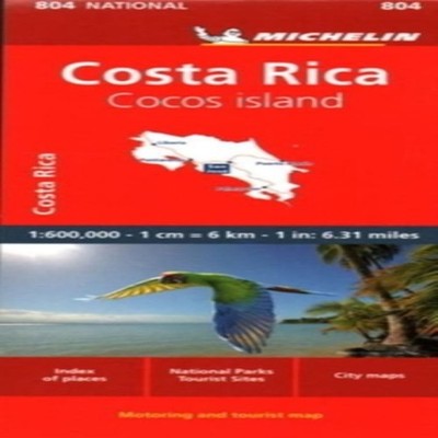 Costa Rica - National Map 804 Michelin Sheet map folded Michelin