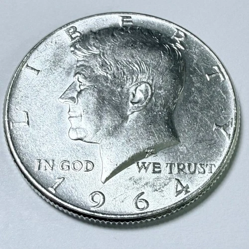 New Listing1964 Kennedy Half Dollar 90% SILVER COIN Uncirculated Coin #7683