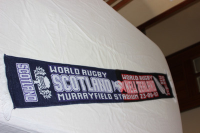 Schal Aus Dem Rugby-Match Schottland Gegen New Zealand All Blacks