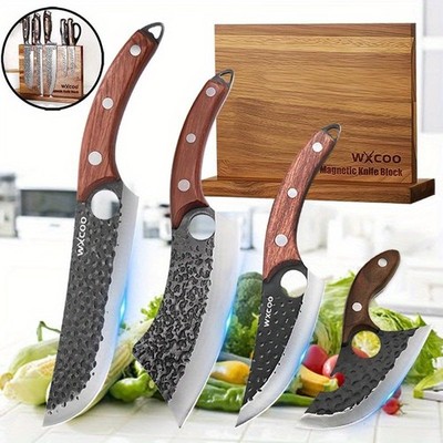 1-5PCS Stainless Steel Kitchen Professional Chef Meat Cleaver Fish Knife