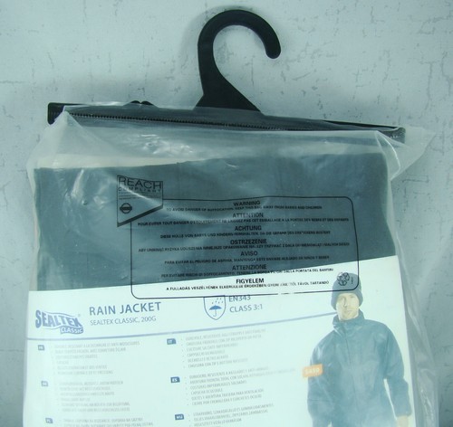 Portwest Sealtex Classic Rain Jacket US450 Mens Waterproof Navy Small NEW - Picture 5 of 6