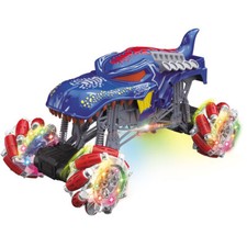 Blue Remote Control Stunt Twisting High Speed Toy Truck Model With Light Sound