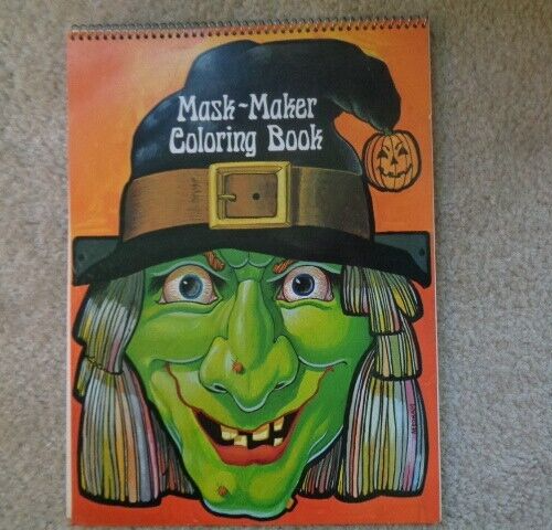 Vintage Unused Current Inc 1980's Mask Maker Coloring Book Masks for Halloween - Picture 1 of 14