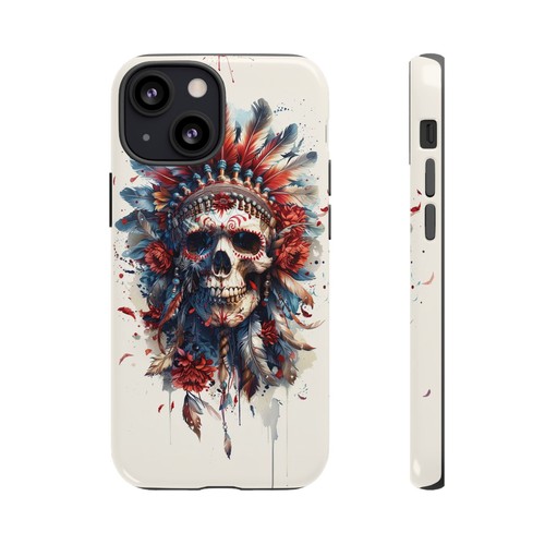 Feather Headdress Chief Skull Phone Case for iPhone, Samsung Galaxy, Pixel - 第 70/173 張圖片