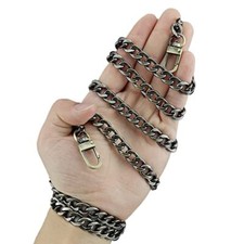 HEEHEE 39.4" 100cm Purse Chain Strap, Sturdy Flat Iron Brown 39.4" Brown