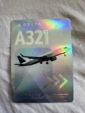 Delta Airlines Pilot Trading Card #58 Airbus A321 2022 Collectible Card RARE!