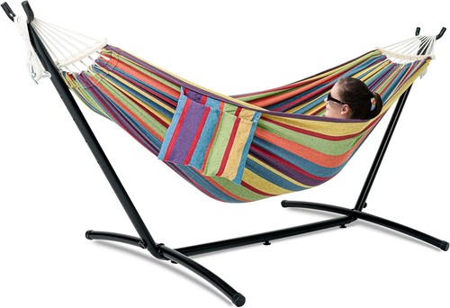 Hamaca Con Soporte Base Para Adultos 2 Personas Libras Patio Jardin Exterior - 第 1/12 張圖片