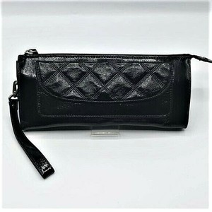 black patent leather clutch