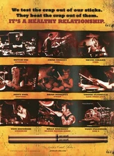 2002 Print Ad of Pro-Mark Drumsticks w Butch Vig, Brad Roberts, Billy Brehony