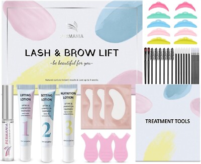 Wimpernlifting Kit - Verbessertes Wimperndauerwelle & Brauenlaminierung Set, sicher & effektiv