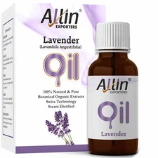 Allin Exporters Lavender Essential Oil for Skin, Hair, Diffusers & Aromatherapy 