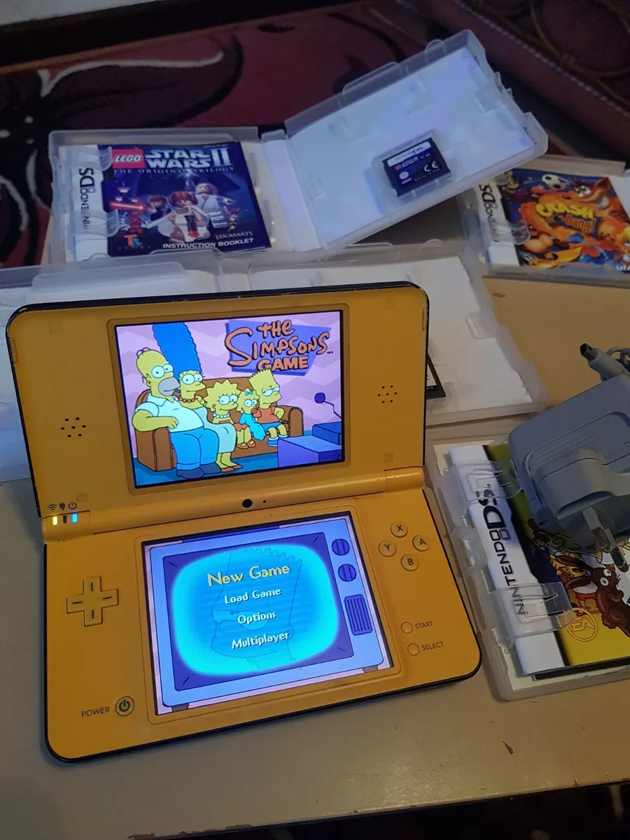 Nintendo DSi XL Console - Yellow - with Games and Charger