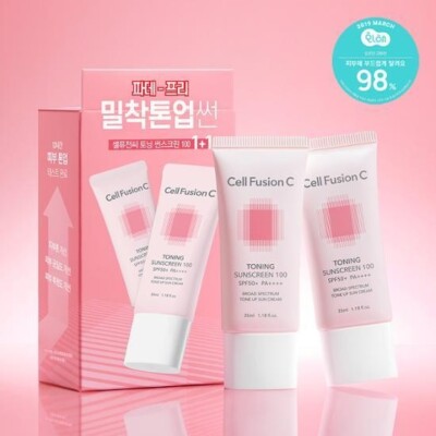 2 Pack Cell Fusion C Toning Sunscreen 100 35ml SPF50+ PA++++