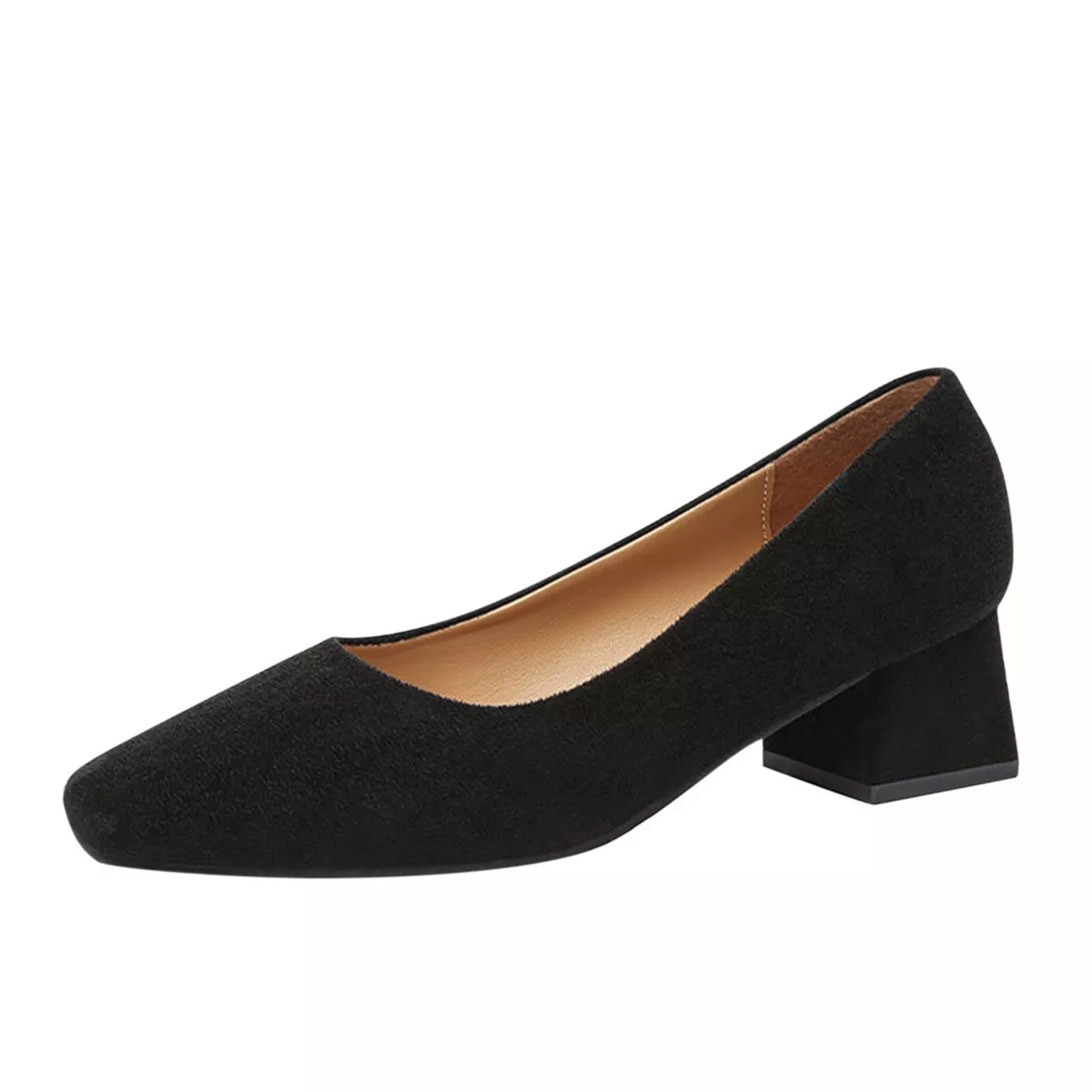 Thick heel cheap court shoes