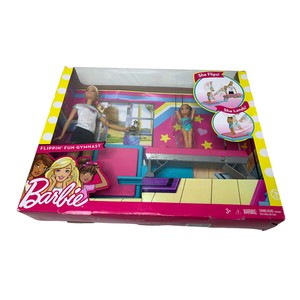 barbie flippin fun gymnast set