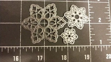 Universal thin metal die cut tool emboss  Christmas  Vintage Snowflake 3pc 2"x3"