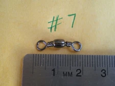 250 BLACK NICKEL BARREL FISHING SWIVEL SIZE #7/20mm. 50 LBS TEST/FITS DO-IT MOLD