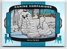 2017 UD Goodwin Champions Canine Companions Toy Dog Maltese card CC 91 SP