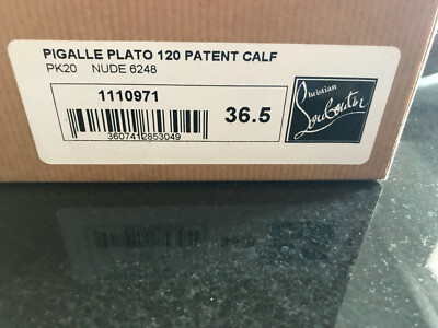 Authentic Christian Louboutin Plato Pigalle 120mm Nude 36.5