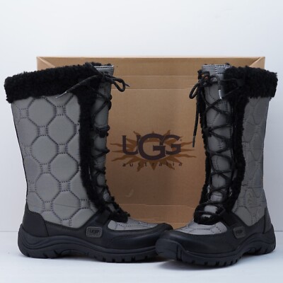 NEW Ugg Snow Boots Leather Fabric Waterproof Size 5738