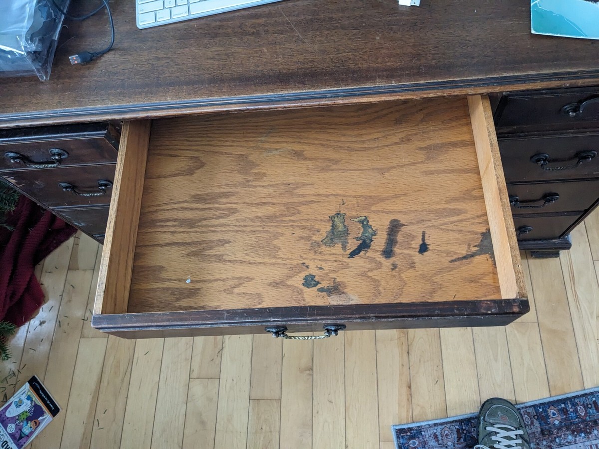 Maddox Desk Antique Vintage Dovetail Joinery | eBay
