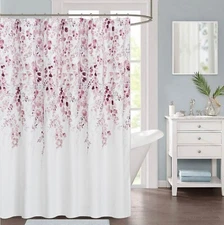 Spring Home pink flower  Fabric Shower Curtain