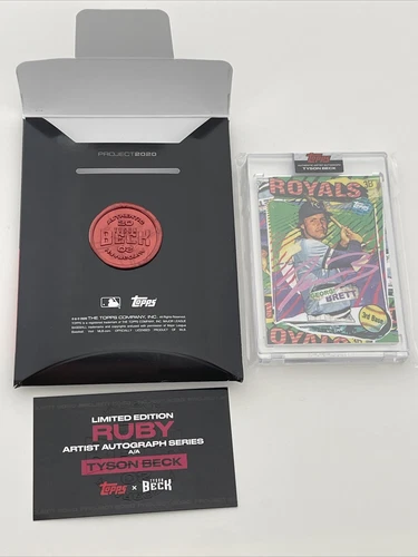 Topps Project 2020 George Brett Tyson Beck Ruby Auto /20 with COA - Orig $1,200