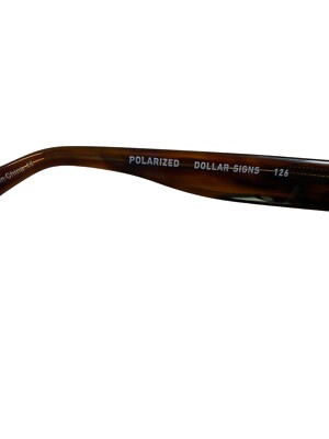 Quay Australia Dollar Signs Narrow Sunglasses White/Brown  display picture 3