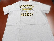 NEW CCM NHL PITTSBURGH PENGUINS RETRO GRAY T-SHIRT SIZE 2XL