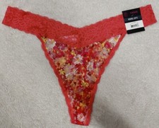   NWT No Boundaries All Over Lace Thong Panties Sz XXXL Orange Multicolor Design