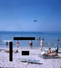 1962 3D Stereo Slide BLIMP at MIAMI BEACH So Much Closer in Viewer FLORADA Neat