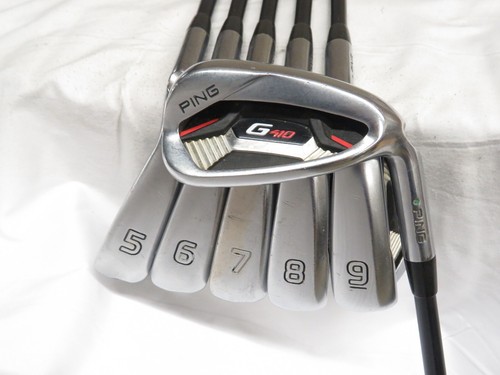 Used Ping G410 Green Dot Iron Set 5-PW Alta CB AWT Regular Flex Graphite Shafts