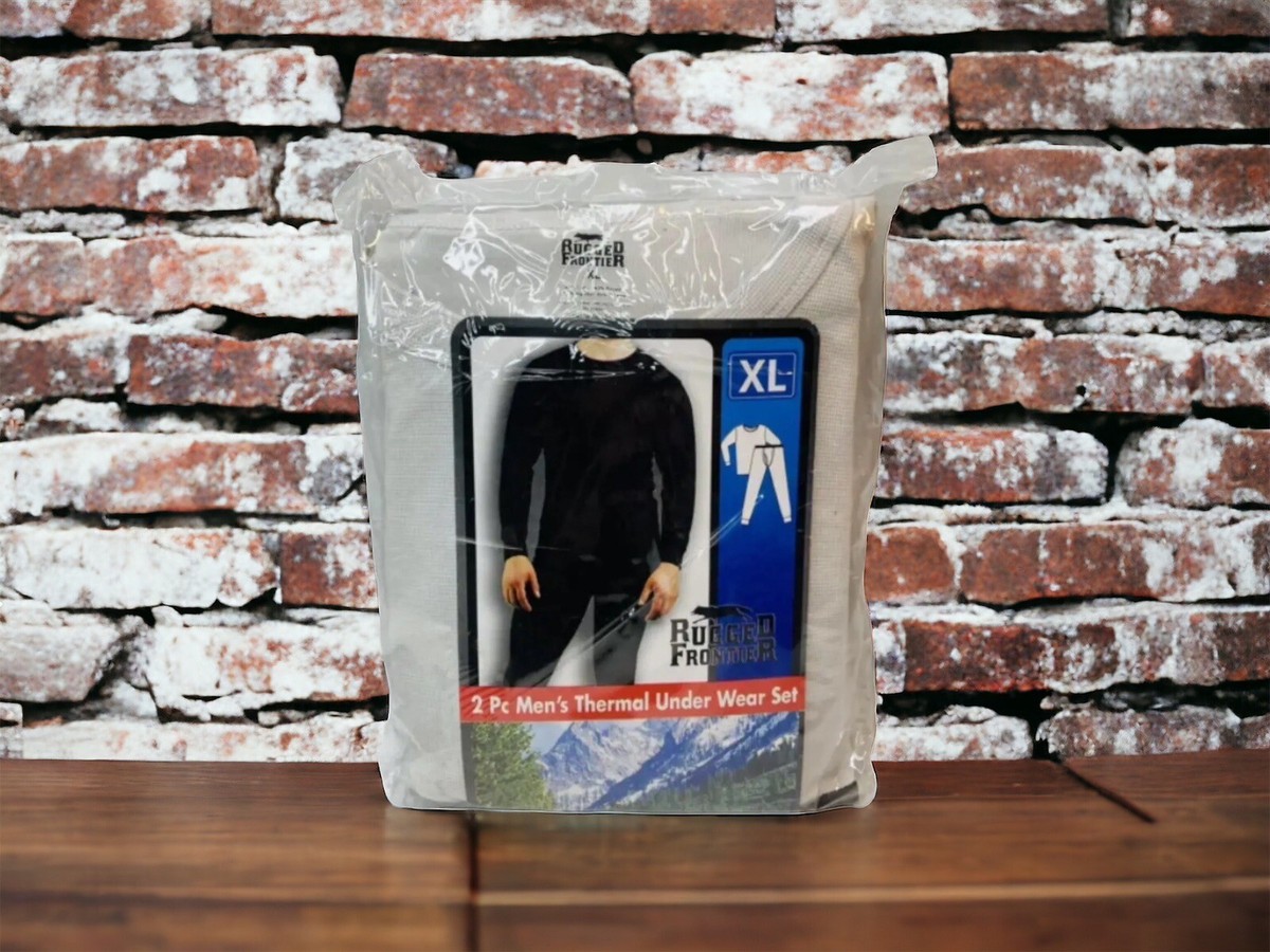 Rugged Frontier 2-piece Grey Men's XL Warm Thermal Underwear Long Johns Set  New