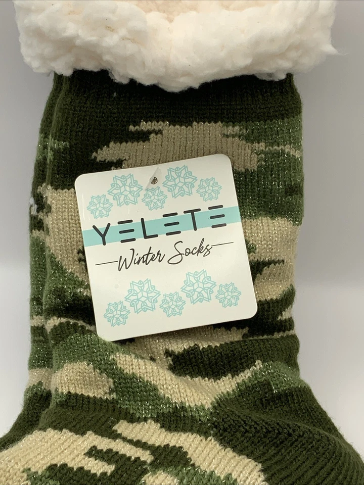 Новые зимние носки Yelete. 9-11. Лиловый, зеленый, коричневый, желтовато-коричневый, камуфляж - Изображение 2 из 4