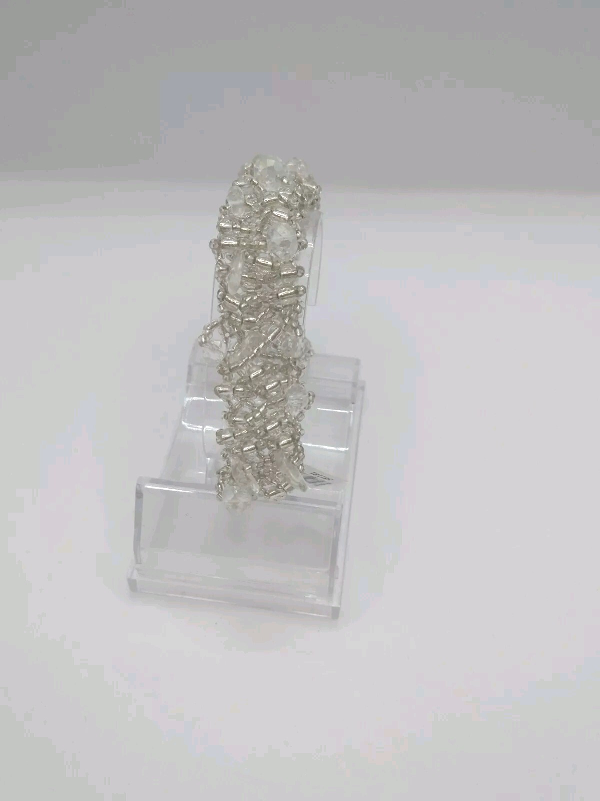 Coastal Boho Chunky Clear Glass Statement Bracelet for Bridal Wedding Party-image