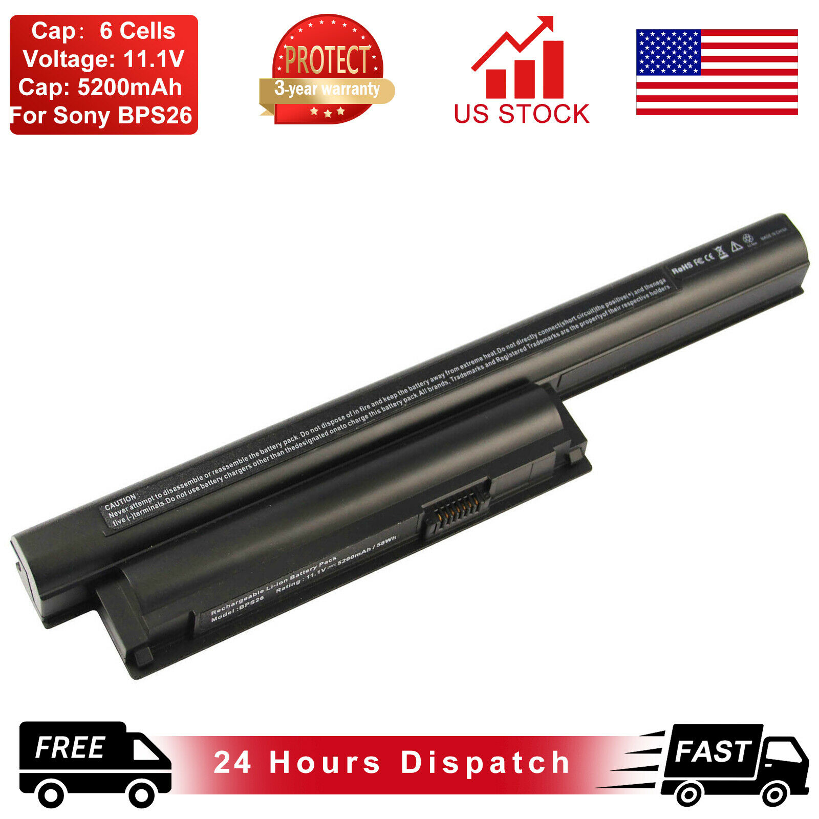 Battery for Sony Vaio VGPBPS26A VGPBPL26 Vaio C Vaio CA Vaio CB