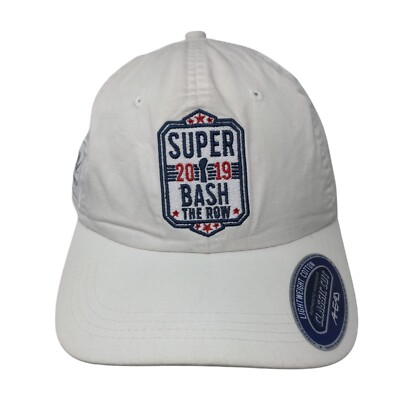 Super Bash The Row 2019 Strapback Hat White Classic Cut Embroidered