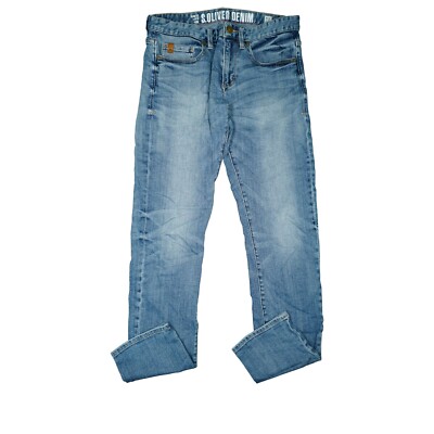 S.Oliver Close Men's Jeans Pants Slim Fit Low Straight Stretch W31 L36 Long Blue