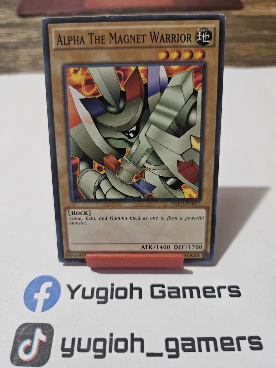 alpha yugioh card Yu-Gi-Oh Alpha The Magnet Warrior YGLD Unlimited Common Light Played