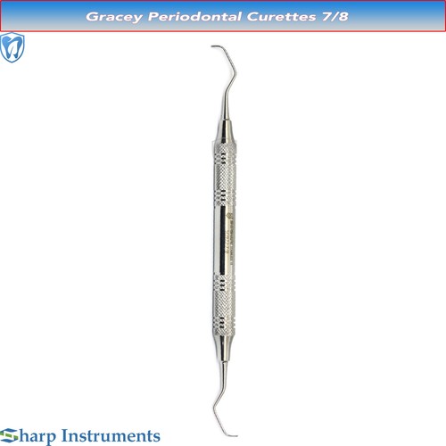 3Pcs Dental Gracey Curette 7/8 German SS Periodontal Surgical Tooth Instruments - Picture 2 of 3