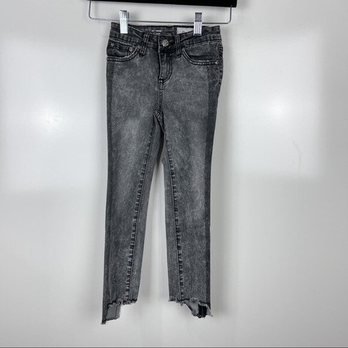 AG Adriano Goldschmied Faded Black The Pieced Slim Skinny Jeans Girls Sz 7 Kids