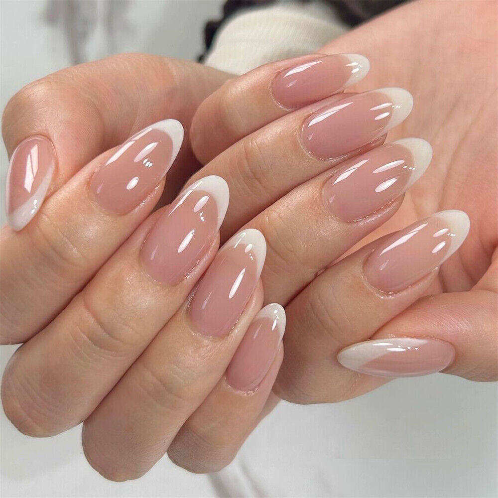 light pink nails short