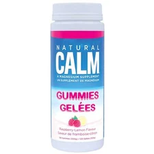 Natural Magnesium Supplement Gummies Calm Raspberry Lemon Flavor 120 pcs NEW