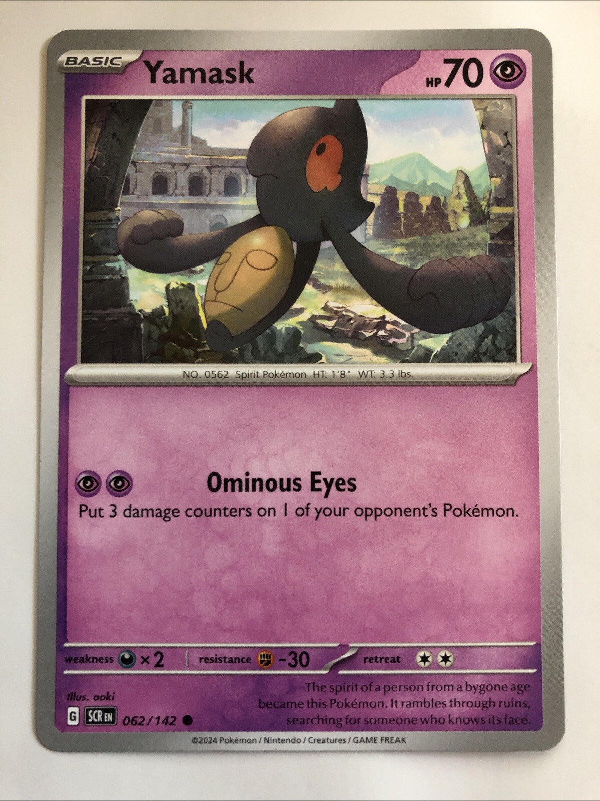 Pokémon TCG Stellar Crown Yamask 062/142 NM