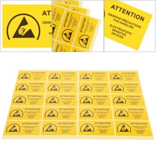 450 Pcs Electric Labels Safety Sign Warning Device Sticker Anti-static
