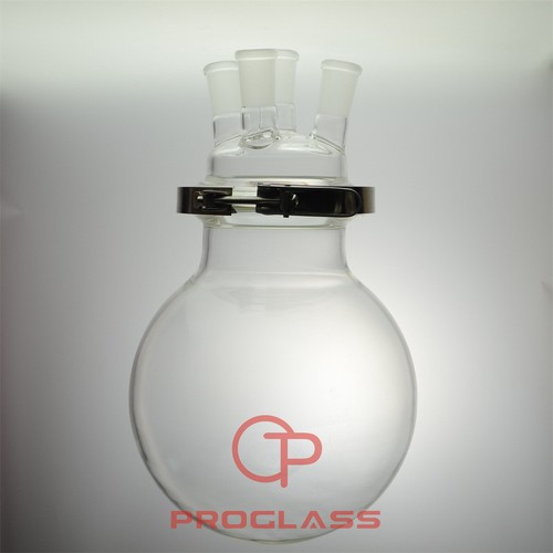 Lab Four Neck Reaction Flask,24/40,Separately Flask with Easily Clamp - Imagen 3 de 5